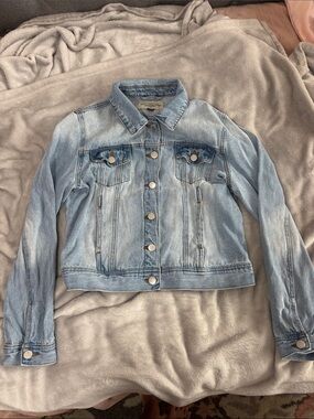 Light Blue Kids Denim Jacket with Button Front